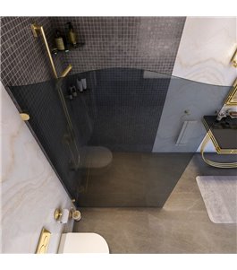 Walk In Dusche Regal 12-Schwarz-Grauglas