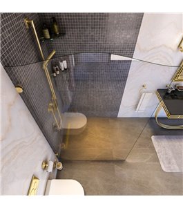 Walk In Dusche Royal 12-Gold-Klarglas