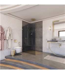 Walk In Dusche Royal 12-Gold-Grauglas