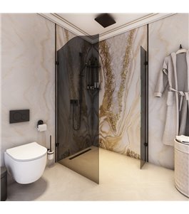 Walk In Dusche Regal 14-Chrom-Grauglas